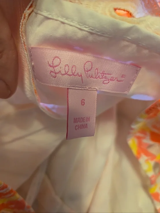 Lilly Pulitzer Resort Dress Sunkissed Bright Yellow Pink Sleeveless Dress 6 - Picture 5 of 6